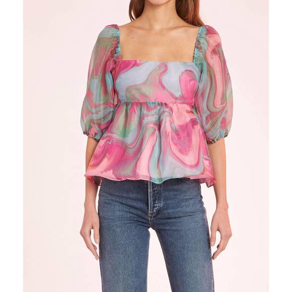 NEW AMANDA UPRICHARD maisie top in mystic - Picture 1 of 1